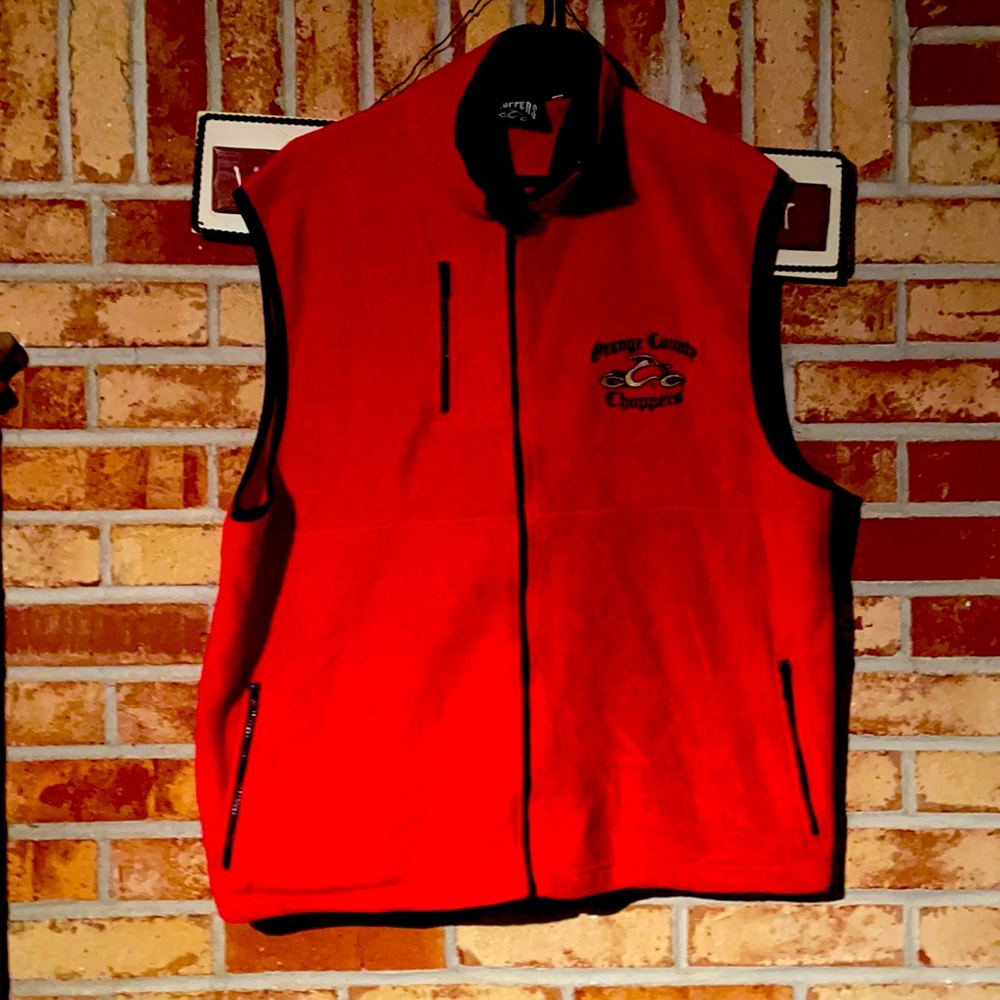 Orange County Choppers fleece vest XL orange black